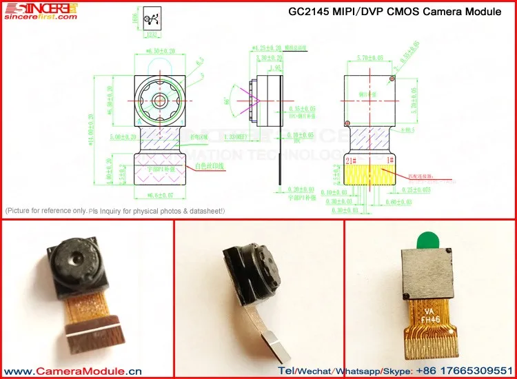 mipi dvp cmos sensor module gc2145 2mp camera module