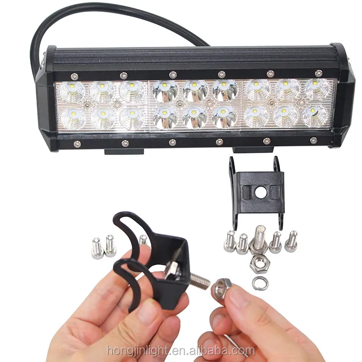 12v 24v 9inch 54w ip67 3w*18leds waterproof c-rees led light bar