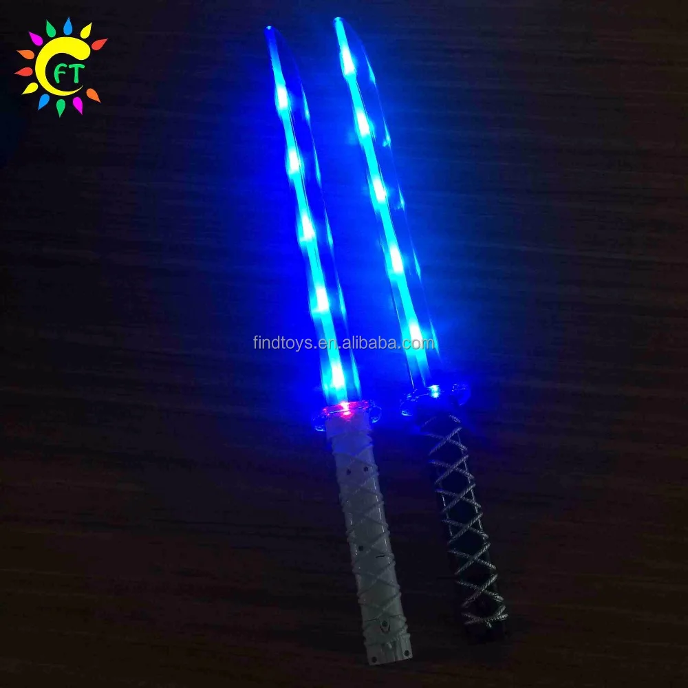 LED Samurai Sword Katana Saber Sword With Motion Activated Clanging Sounds For Kids Toys