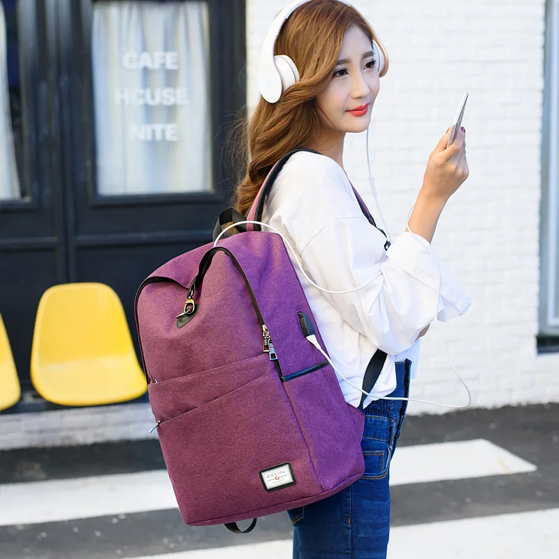 Anti Theft Men Backpack Canvas Large USB Recharging Women Laptop Bag Boy Girl School Bag Teenager Travel Backpack Mochila BP0209 (20)