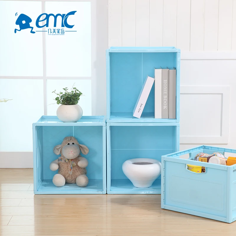 Best price foldable large square plastic household toy storage box
