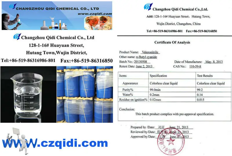 quality guaranteed,qualityfirst quality guaranteed 99% valeronitrile c5h9n extraction agent