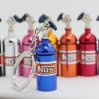 Anodised NOS Turbo Keychain Mini Nitrous Oxide Bottle Keyring Key Chain Ring Keyfob