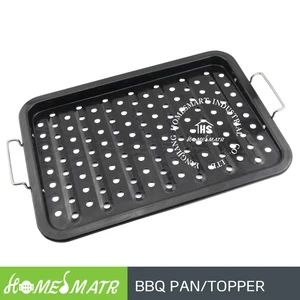 bbq topper grilling tray barbecue pan with holes roasting