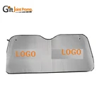 Cheap Printed Logo Aluminum Foldable Front Car Sun Shade
