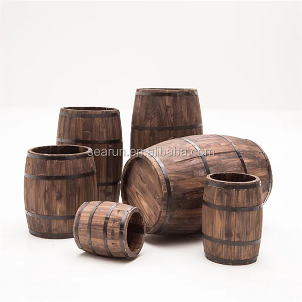 Decorative wooden barrel craft use bar decor wood barrels