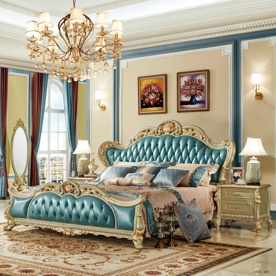 Luxury Bedroom Fancy Furniture Real Leather King Size Bed Buy Leather King Size Bed Royal Luxury Bedroom Furniture Double Bed Product On Alibaba Com