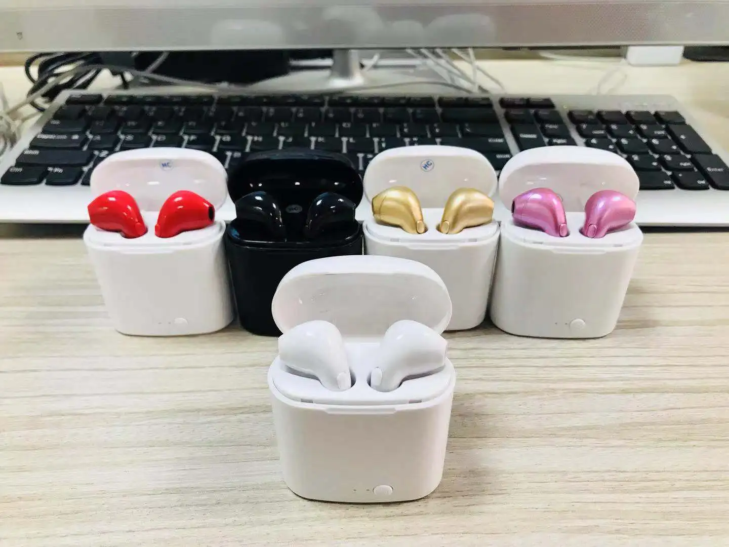 amazon 2019 factory mini i7s tws 5.0 BT wireless earbuds headphones earphones cheap earphones i7s tws headsets - ANKUX.COM
