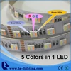 5 in 1 ! 60LEDs/m 2017 new led strip light ! RGBWW led strip light flexible RGBCCT led strip light RGB+WW+CW