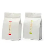 White Kraft paper with aluminium foil lamination stand up zipper pouch bag