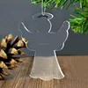 Wholesale Transparent acrylic angel pendant, plexiglass christmas tree ornament, lucite angel gift