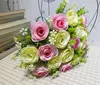 High quality Handmade Silk Flowers rose Bridal Wedding Bouquet