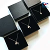 Custom Logo Black Rigid Cardboard Jewelry Ring Necklace Packaging Box