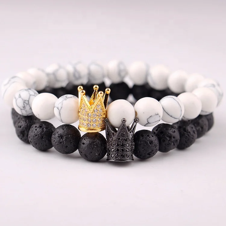 2018 New Charm Trendy Imperial Golden&Black Crown Bracelets Men Natural Stone Beads Bracelet For Women Men Jewelry Accessories, As picture
2018 New Charm Trendy Imperial Golden&Black Crown Bracelets Men Natural Stone Beads Bracelet For Women Men Jewelry Accessories, As picture