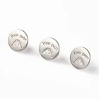 Nickel Free Silver Military Denim Jeans Button Remove Garment Metal Button Tack Button For Jacket Coat Blazers