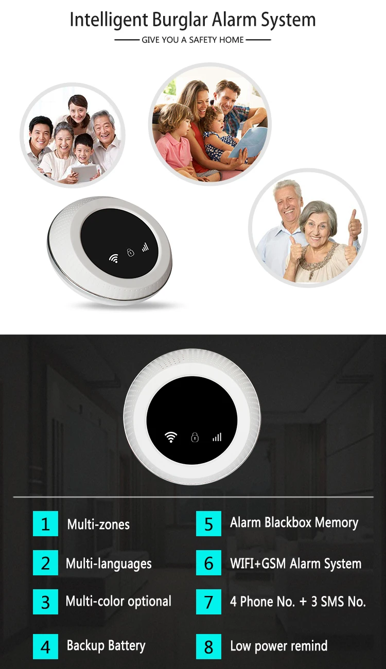 WIFI Camera Manual Wireless Digital Home Security Alarm System - ANKUX.COM