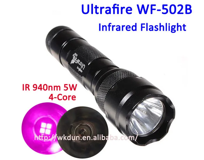 中国卸売のultrafire wf-502b 5ワットir 940nm 4コア1-モード赤外線フラッシュライト仕入れ・メーカー・工場