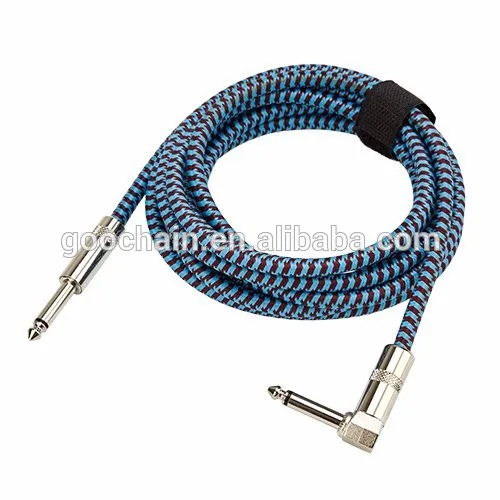 6.35mm Colorful Nylon Braided Guitar Cable Musical Instrument Audio Cable - ANKUX.COM