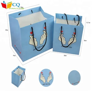 unique designed top grade paper gift packaging bag with handle