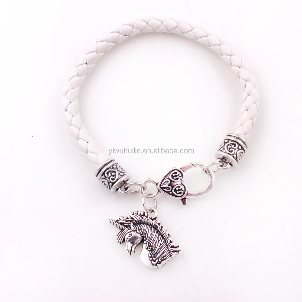 LB150 Fashion Jewelry White Leather animal bracelets vintage UNICORN Pendant bracelet, White ,customized
LB150 Fashion Jewelry White Leather animal bracelets vintage UNICORN Pendant bracelet, White ,customized