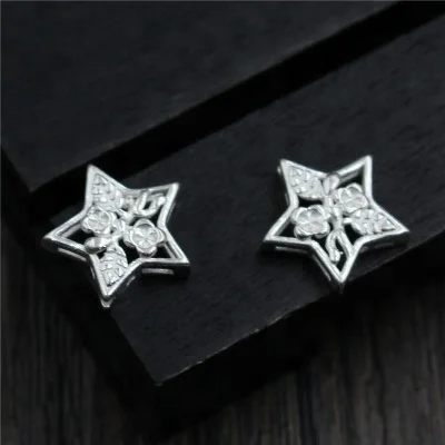 Real S925 Sterling Silver Star Beads Accessories Jewelry DIY Engraved Flowers Spacer Beads Hollow Handmade Findings
Real S925 Sterling Silver Star Beads Accessories Jewelry DIY Engraved Flowers Spacer Beads Hollow Handmade Findings