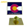 Customized Colorado Flag Pin, American State Shape of Colorado Lapel Pin