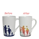 11oz Xmas Black Sublimation Ceramic Heat Sensitive Magic Coffee Mug for Gift