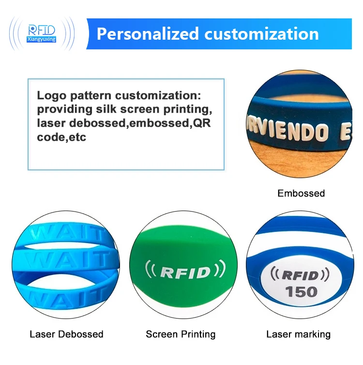 passive scannable uhf nfc rfid silicone wristband price