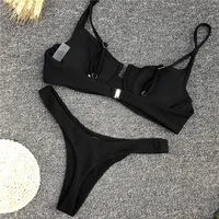 

Wefans Stock 4 Colors With Pad Underwire Sexy Textured Ribbed bikini woman swimwear