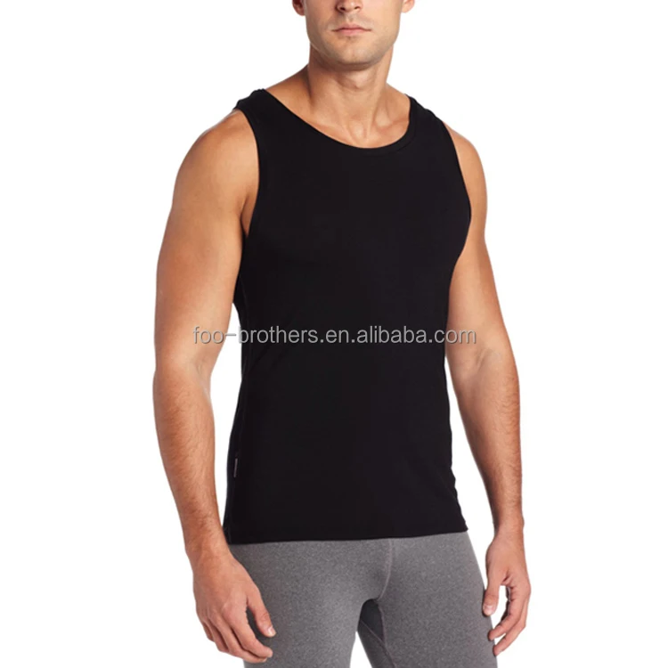 100% merino wool top quality men gym vest
