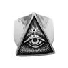 Pyramid Eye Ring Classic Stainless Steel Ring Jewelry All Watches Masonic Motorcyclist Men's Rings