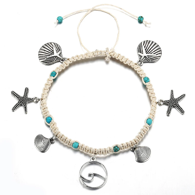New Design Fancy Anklet Metal Starfish, Shells, Waves Barefoot Sandals Foot Jewelry Anklet, Picture
New Design Fancy Anklet Metal Starfish, Shells, Waves Barefoot Sandals Foot Jewelry Anklet, Picture
