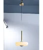 LED white hot sale luxury marble+ copper +glass chandelier lamp