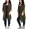 New Arrival Women Boutique Clothing Fashion Apparel Simple Designs 3/4 Sleeve Longline Lace Cardigan China Agents
