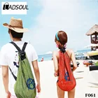 2017 Fashion Travel Swimming Bag Mesh Drawstring Beach Bag