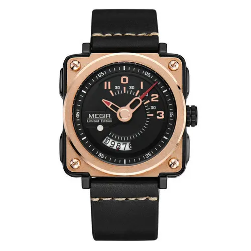 Megir 2040 Men's Square Leather Strap Quartz Watches with Calendar Date Waterproof Wristwatch Clock, 3 colors to choose
Megir 2040 Men's Square Leather Strap Quartz Watches with Calendar Date Waterproof Wristwatch Clock, 3 colors to choose