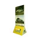 paper material pos display paperboard advertising corrugated stand Printing Cardboard post stand for Cars show room