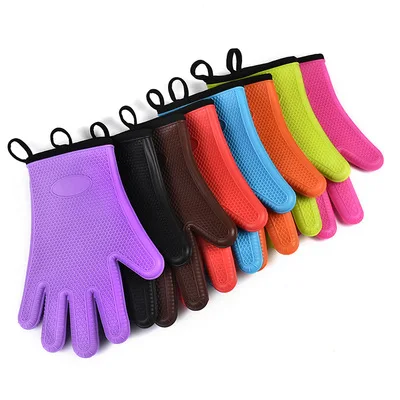 BPA free Heat Resistant Silicone BBQ Gloves Non-stick easy clean durable Silicone Cooking Gloves with soft cotton lining, Custom color
BPA free Heat Resistant Silicone BBQ Gloves Non-stick easy clean durable Silicone Cooking Gloves with soft cotton lining, Custom color