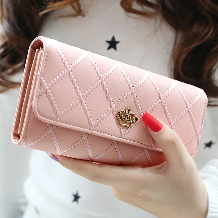 SWTR1721 Hot sale high capacity women wallets metal crown lady long clutch wallet PU leather flip up purse
SWTR1721 Hot sale high capacity women wallets metal crown lady long clutch wallet PU leather flip up purse