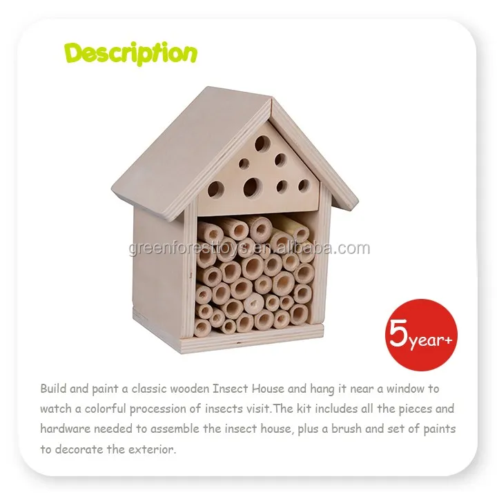 Дрвена пчеларница, Пчела куќа, дрвена куќа за инсекти, Дрвени сам