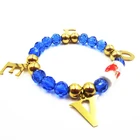 bead jewelry trends 2018 Best selling charm stainless steel beads blue bracelet women accessories handmade jewelry