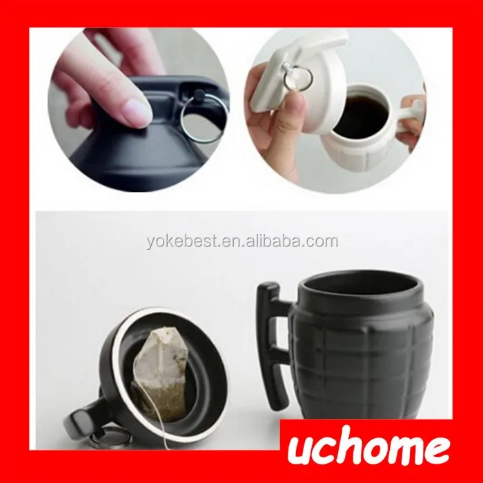 Uchome熱い販売ノベルティ手榴弾形状デザインカップ/軍事ファンステンレスステル手榴弾マグ仕入れ・メーカー・工場