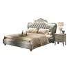 European design bed room furniture wood double bed european french style leather bed with storage king queen size