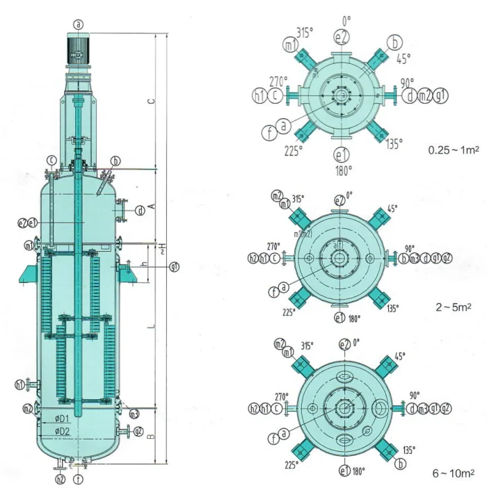 wfe-2.0 玻璃衬里蒸发器 (抹膜蒸发器)