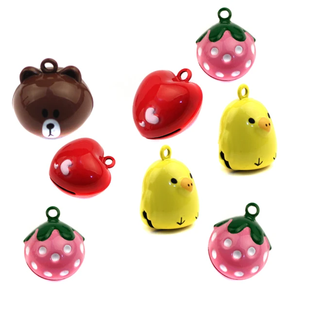 hand painted jingle bells animal and fruit shape bell