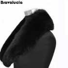 Chinese Natural Black Genuine Warmer Real Big Detachable Fox Fur Collar