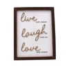 stylish design iron wire words decorative wooden wall decor plaque frame