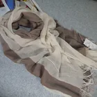 High quality Customized wrinkle woven woven plaid cotton scarf shawl
