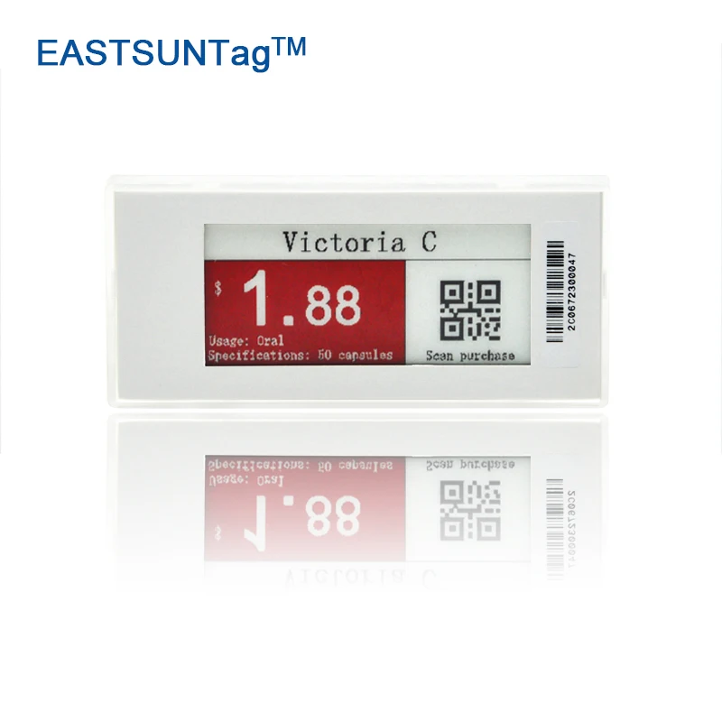 EASTSUN 2.9 inch 3 Colors E-ink E-paper electronic shelf label with different colors frame
