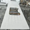 Chinese Worktop factory sell snow white quartz countertop granite prefab quartz countertops